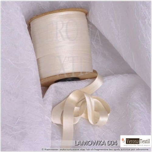 Lamowka atlasowa 004 kremowa