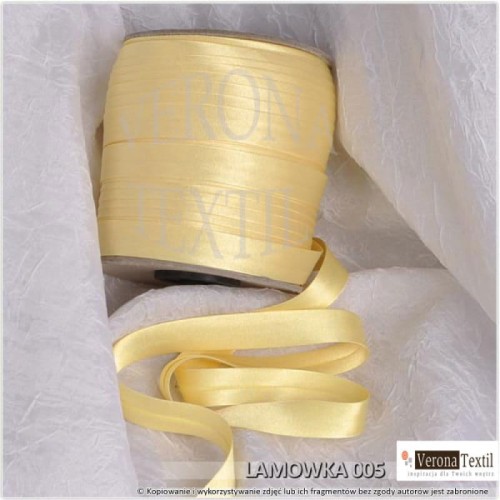 Lamówka atłasowa 005 żółta