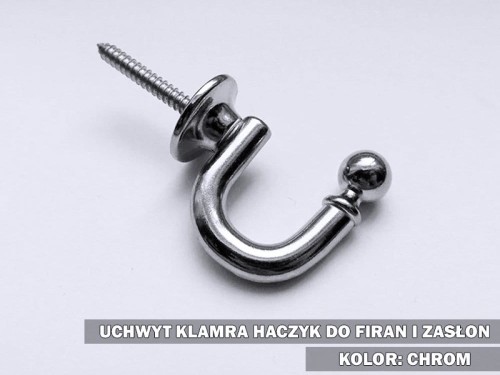 Uchwyt haczyk 30 mm chrom