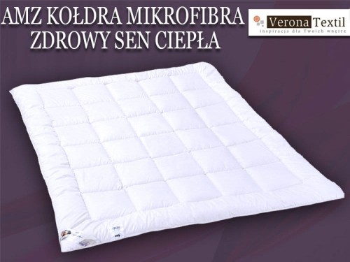 KOŁDRA MIKROFIBRA CIEPŁA 155X200 AMZ ANTYALERGICZNA