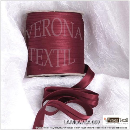 Lamówka atłasowa 007 bordowa