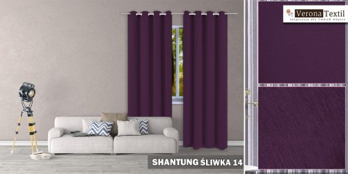 Materiał SHANTUNG śliwka 14