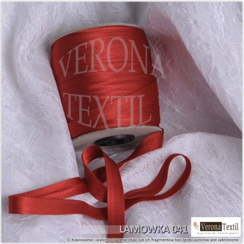 Lamówka atłasowa 041 czerwony