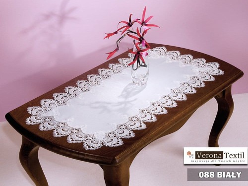 Bieżnik plamoodporny gipiurowy biały 70x150 088/OB