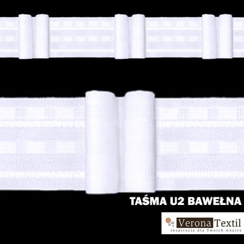 Taśma marszcząca 5 cm U2 1:2 bawełna