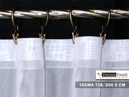 Taśma marszcząca T28 200 5 cm 1:2,5 żabki