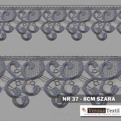 Gipiura numer 37 8 cm szara