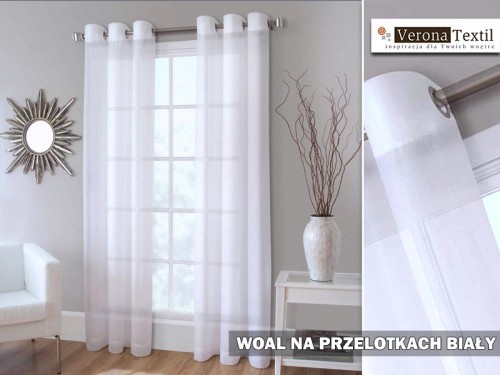 Firana 250x140 WOAL biały