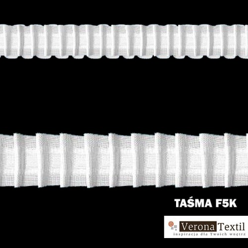 Taśma marszcząca 2,5 cm ołówek bawełna 1:2 50m