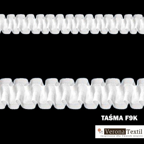 Taśma marszcząca 3,3 cm smok bawełna 1:2 50m