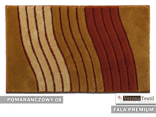 Dywaniki łazienkowe Fala Premium 80x50 08 pomarańczowy