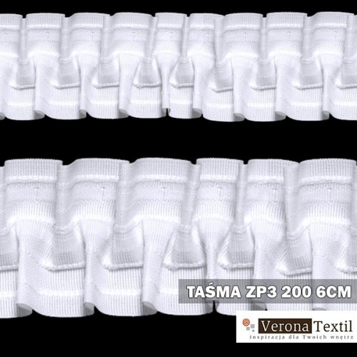 Taśma marszcząca 6 cm ZP3 SMOK 1:2 bawełna 50 m