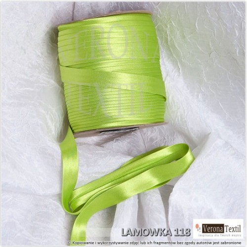 Lamowka atlasowa 118 seledynowa