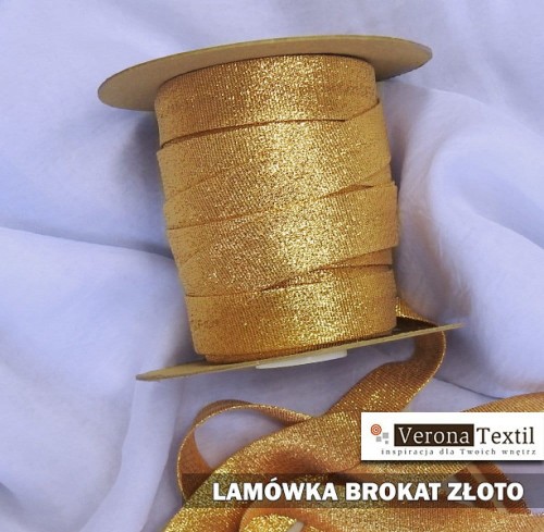 Lamówka brokatowa złota