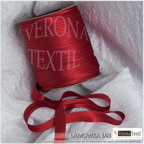 Lamówka atłasowa 143 czerwona