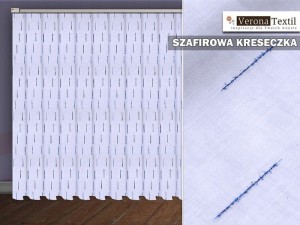 Firana fantazyjna kreseczka szafirowa 280