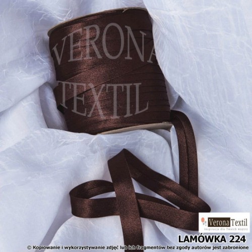 lamowka atlasowa 224 ciemny braz