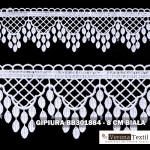 Gipiura motek 301884 8 cm biała