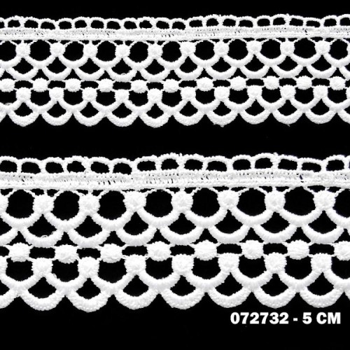 Gipiura motek 72732 5 cm biała