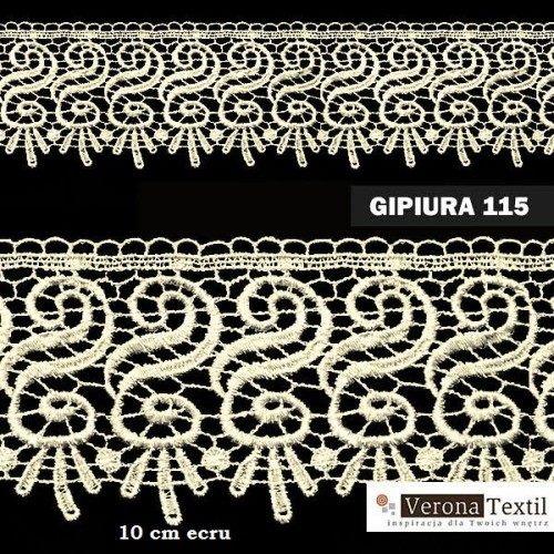Gipiura motek 115 10 cm ecru
