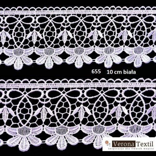 Gipiura motek  655 10 cm biała