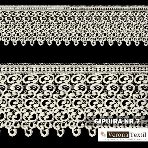 Gipiura motek numer 7 28 cm ecru