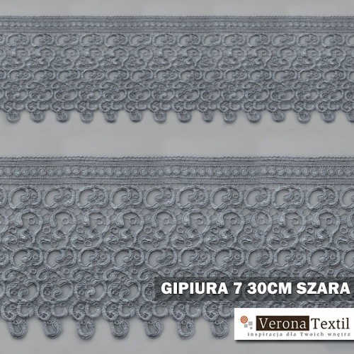 Gipiura motek numer 7 30 cm szara