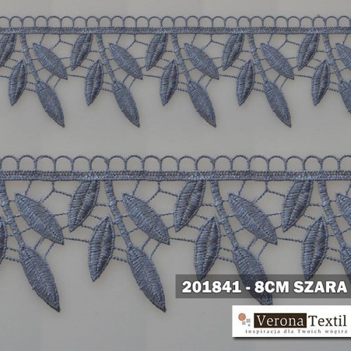 Gipiura motek 201841 8 cm szara