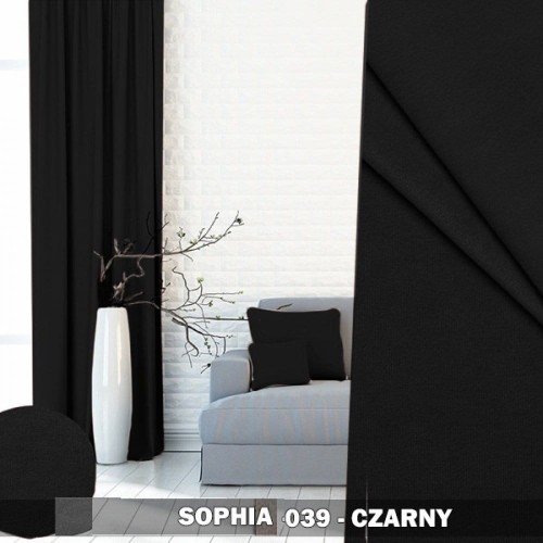 Tkanina Sofia czarna szer.150