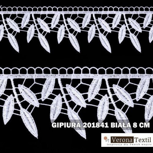 Gipiura motek numer 201841 8 cm biała