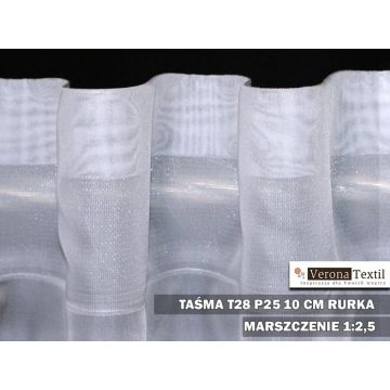 Taśma marszcząca 10 cm 1:2,5 szlufka