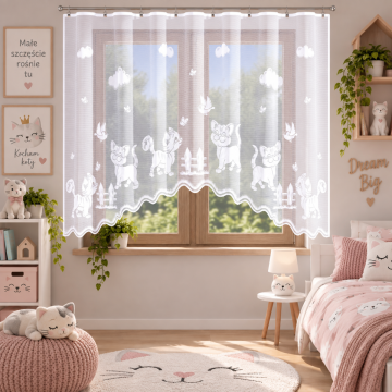 Firanka żakardowa 18695 150x300 odpasowana do łuku KOTY