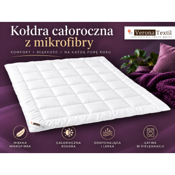 KOŁDRA MIKROFIBRA CAŁOROCZNA AMZ