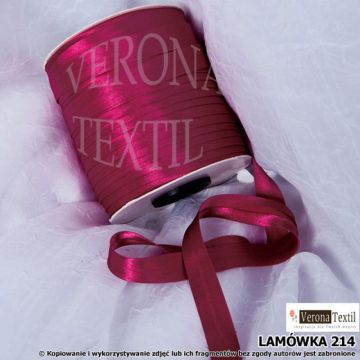 Lamówka atłasowa 214 malinowa