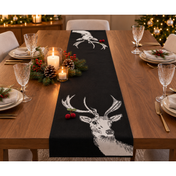  Elegancki bieżnik świąteczny  RUDOLF– 35 × 140 cm