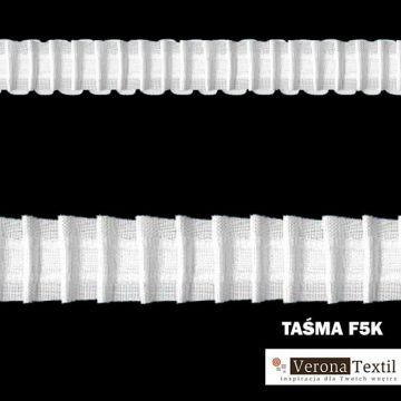 Taśma marszcząca 2,5 cm ołówek bawełna 1:2 50m