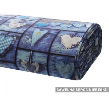 Bawełna Serca szer. 160