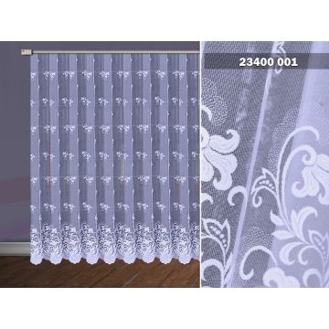 firana żakardowa 250 cm 23400 - elegancka i biała | Verona