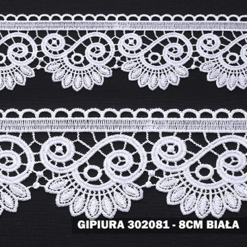 Gipiura 302081  8 cm biała