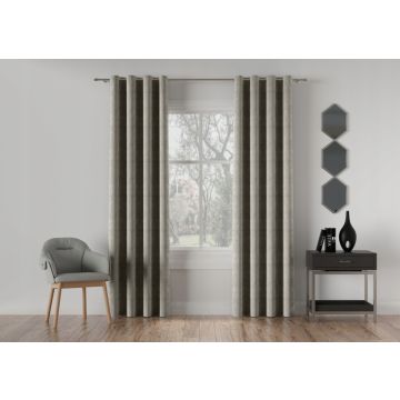 TKANINA ZASŁONOWA MATERIAŁ HOLLAND VELVET 002 150 JASNY SZARY – na metry (cena za 1 mb)