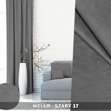 Gotowe zasłony welur SWING na taśmie