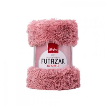 Koc Futrzak Róż