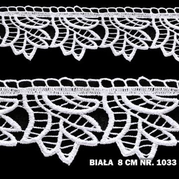 Gipiura motek 1033  8 cm biała