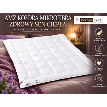 KOŁDRA MIKROFIBRA CIEPŁA AMZ ANTYALERGICZNA