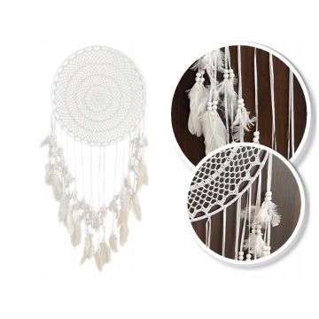 FIRANKA GOTOWA ŁAPACZ SNÓW KORONKA 110 CM MAKRAMA BOHO KOŁO