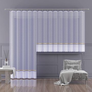 Komplet prosty 250x200 175x300 25227 biała+złota