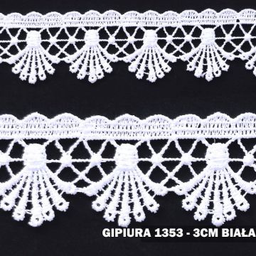 Gipiura 1353  3 cm biała