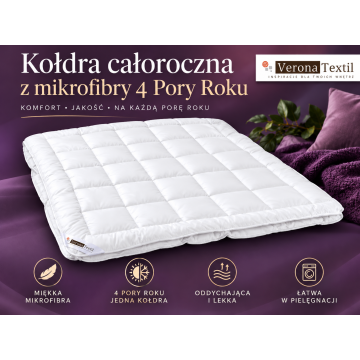 KOŁDRA MIKROFIBRA 4PORY ROKU AMZ ANTYALERGICZNA