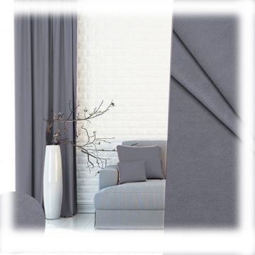 ZASŁONA GOTOWA MILAS 033 CIEMNY POPIEL 230X140 TAŚMA
