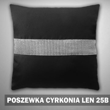 Poszewka 40x40 LEN1 25b czarny cyrkonie